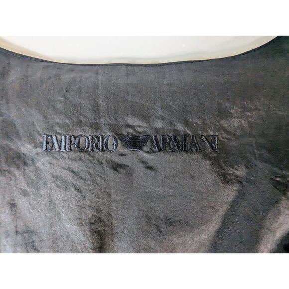 Emporio Armani Black Logo Smock Dress Women's Size 38 US 2 - Picture 5 of 11